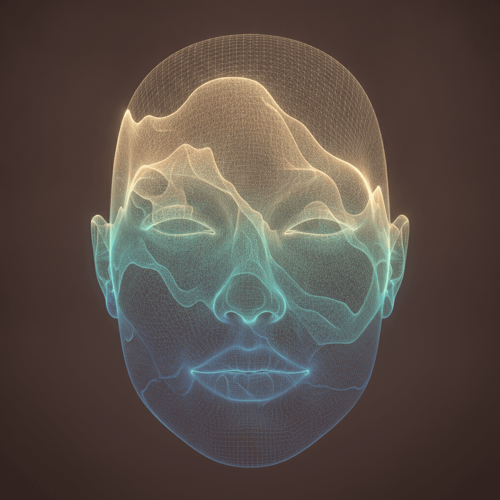 3D facial topography mesh generated by EVE V MUSE