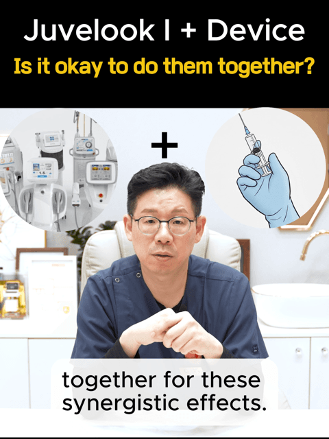 Juvelook I + EBD The Perfect Synergy 💉⚡️ Why combine Juvelook I with Energy-Based Devices (EBD)? Because they work better together! Juvelook I: Stimulates deep collagen production. EBD : Tightens skin tissue using thermal energy. At Gangnam Hera, we provide both to give you volume and lifting at the same time. 🕒 Already had Juvelook? We recommend a 2–3 week interval for absorption before starting your device treatment.
