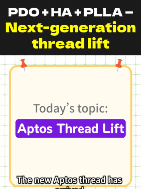 Thinking about a thread lift? 🤔 Aptos is more than just a PDO thread. Our doctor explains what makes it different and why it's become a popular lifting option. Watch until the end to learn how it works. ✨