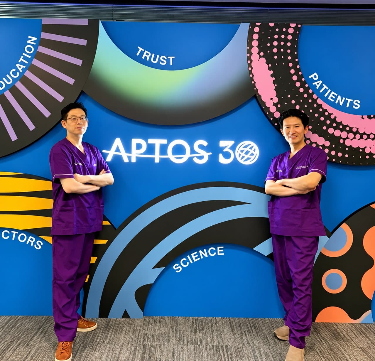 Dr. Kim Jong Seon and Dr. Lee Jong Hoon at APTOS headquarters in Georgia
