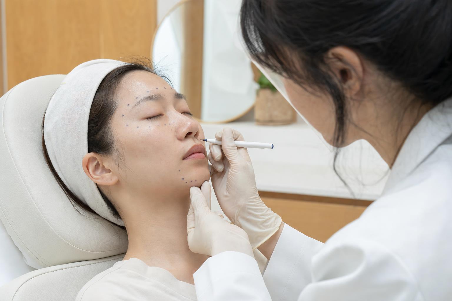 Filler being performed at HERA Clinic in Gangnam, Seoul
