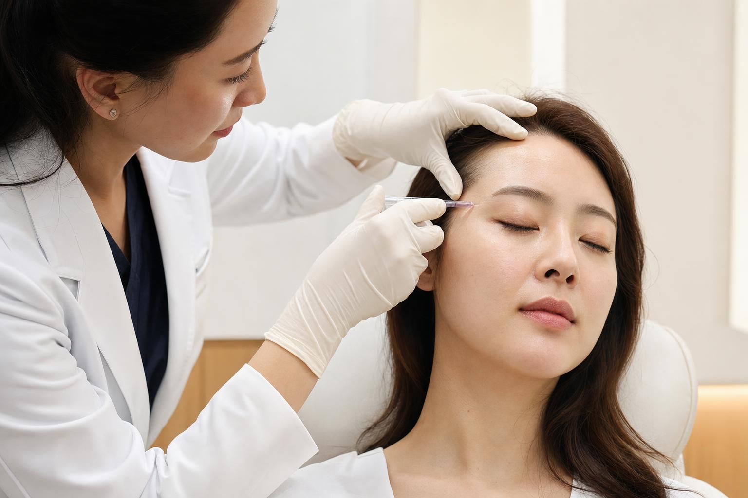 Botox being performed at HERA Clinic in Gangnam, Seoul