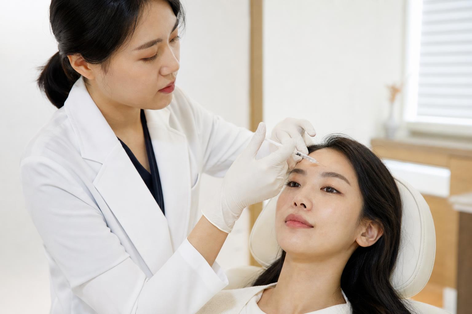 Botox being performed at HERA Clinic in Gangnam, Seoul