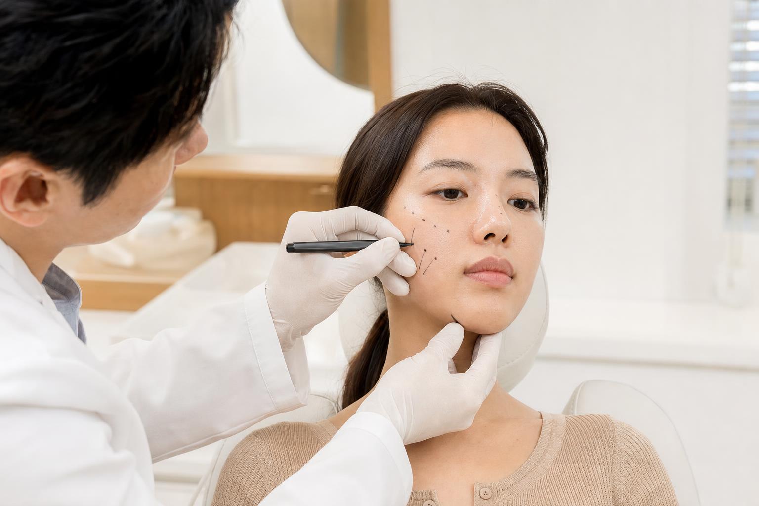 Filler being performed at HERA Clinic in Gangnam, Seoul