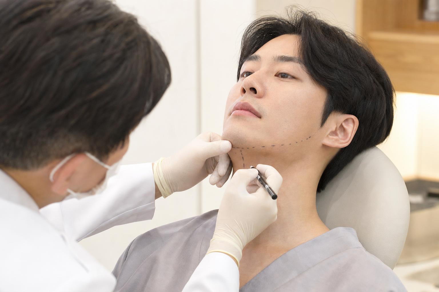 Fat dissolving injection being performed at HERA Clinic in Gangnam, Seoul