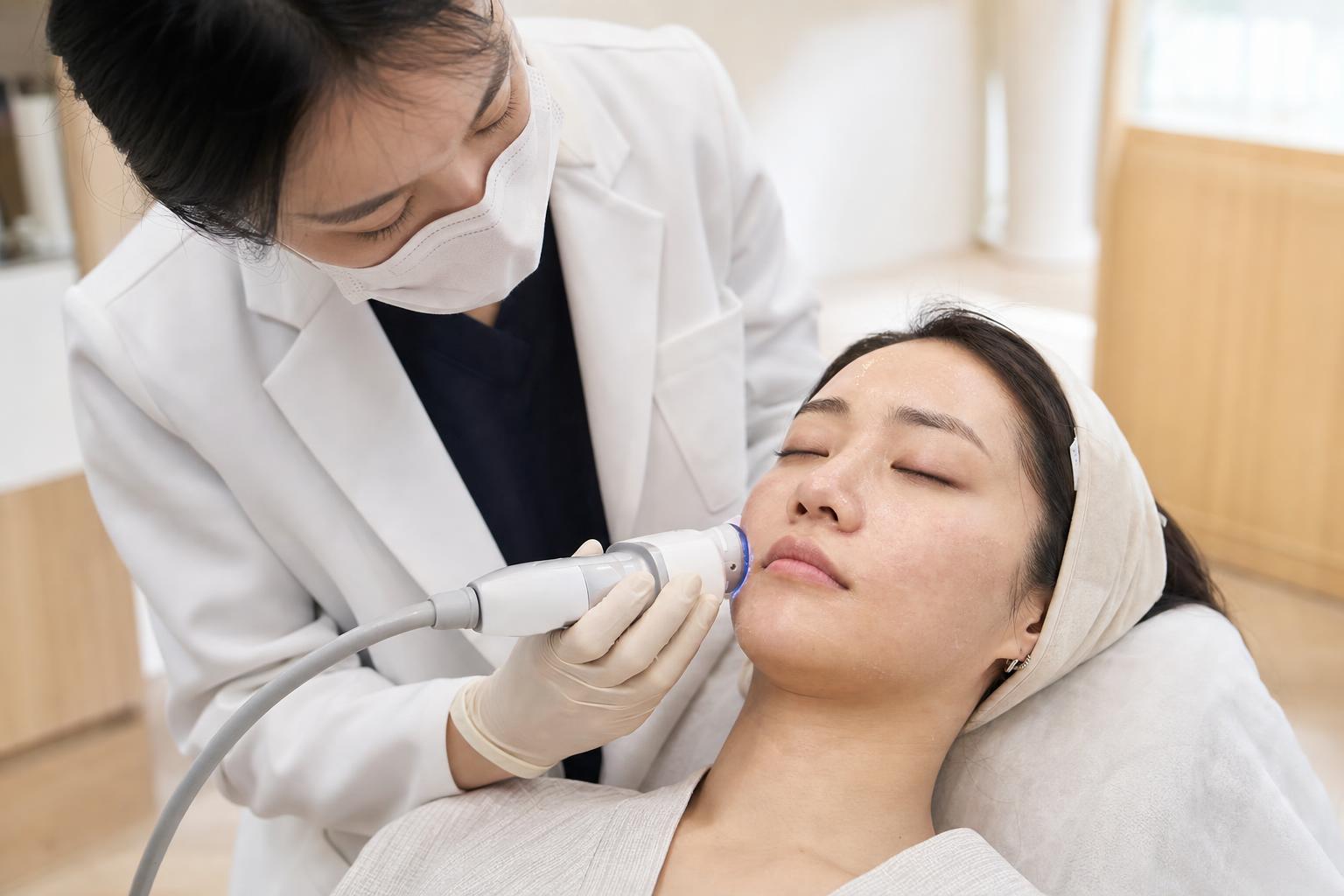 The procedure being performed at HERA Clinic in Gangnam, Seoul