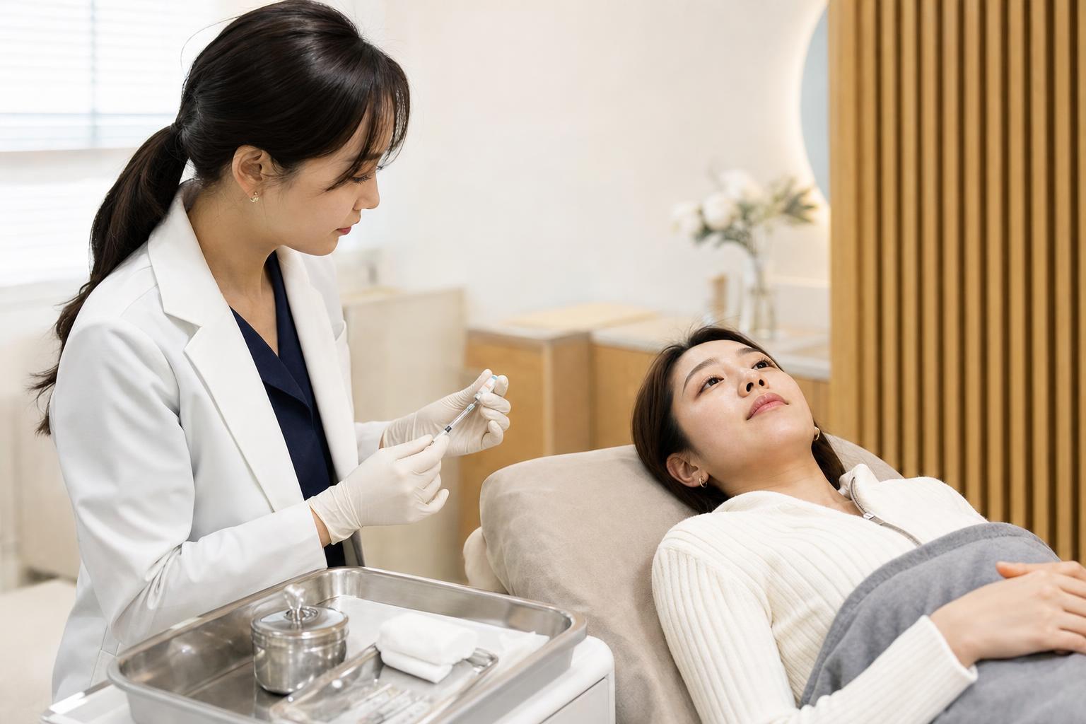 Juvelook being performed at HERA Clinic in Gangnam, Seoul