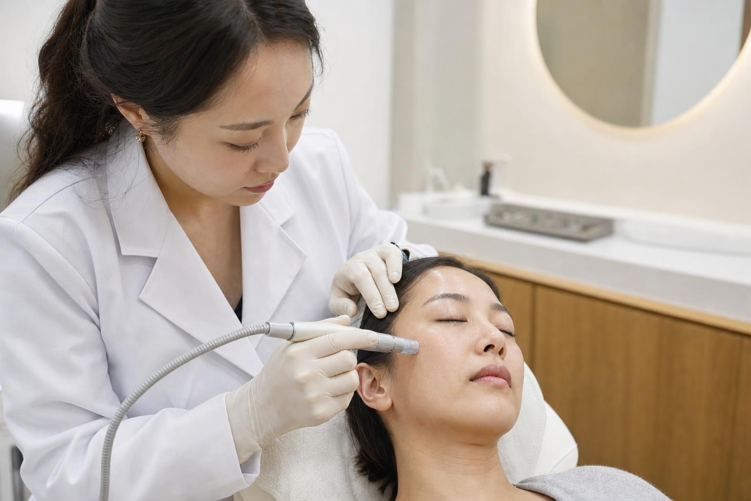 The procedure being performed at HERA Clinic in Gangnam, Seoul