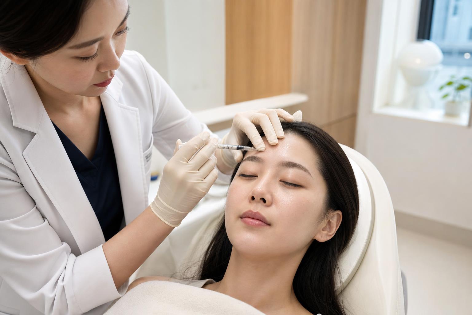 Botox being performed at HERA Clinic in Gangnam, Seoul