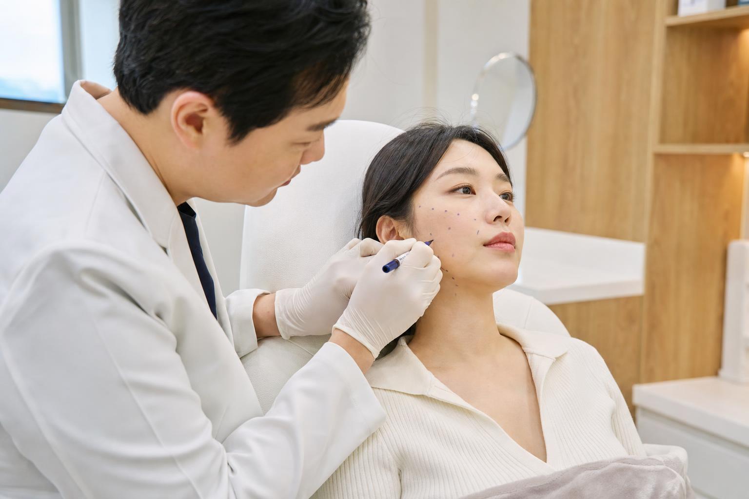 Filler being performed at HERA Clinic in Gangnam, Seoul