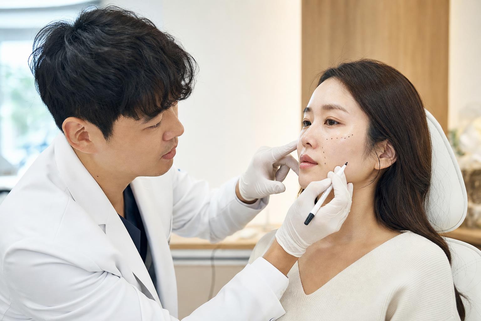 Filler being performed at HERA Clinic in Gangnam, Seoul