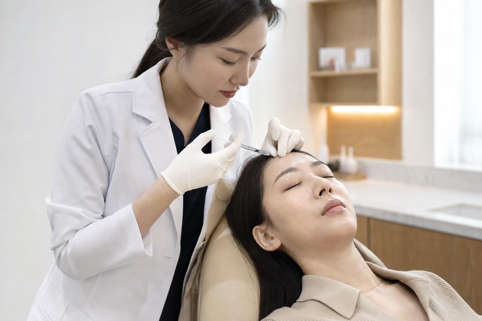 Botox being performed at HERA Clinic in Gangnam, Seoul