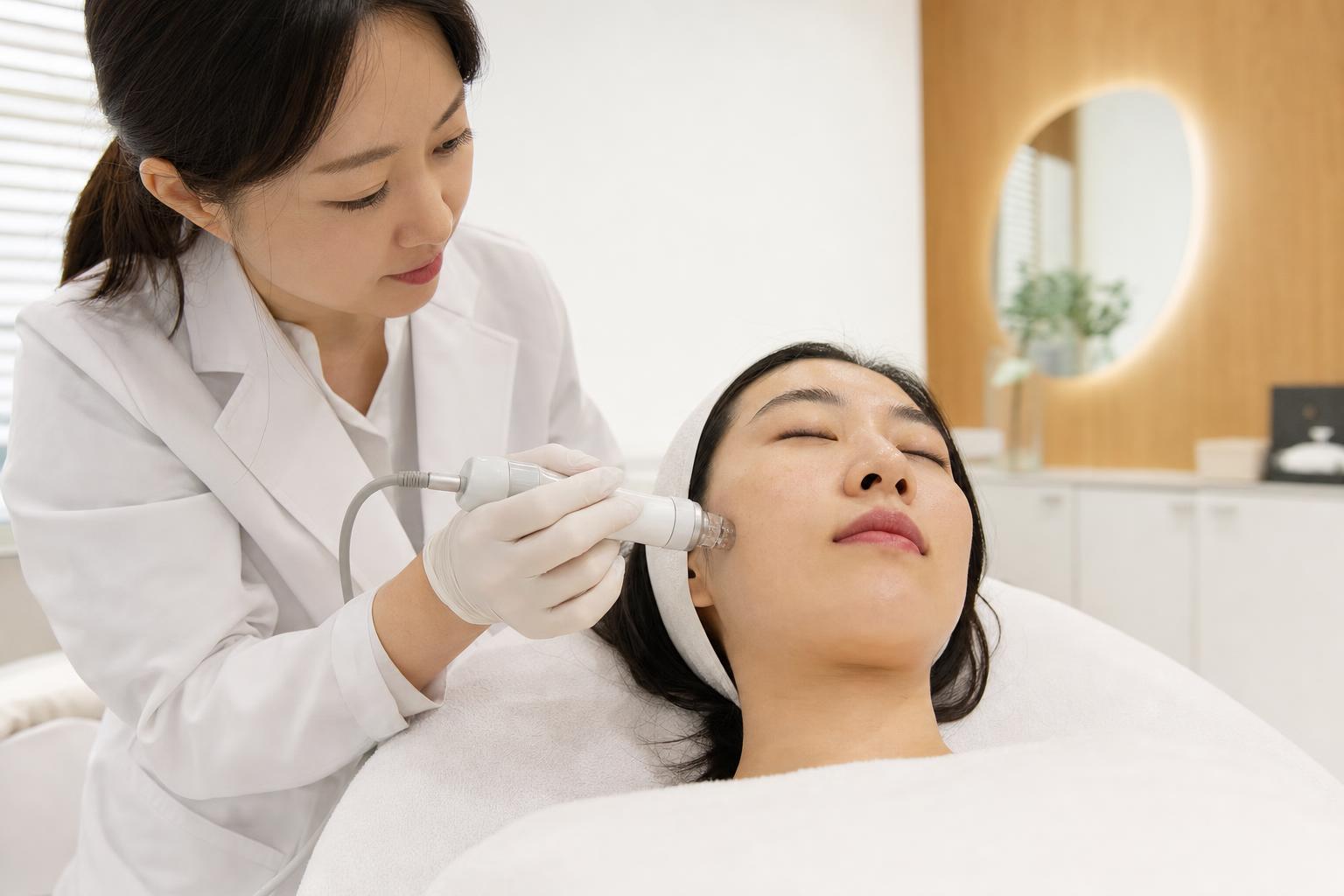 The procedure being performed at HERA Clinic in Gangnam, Seoul