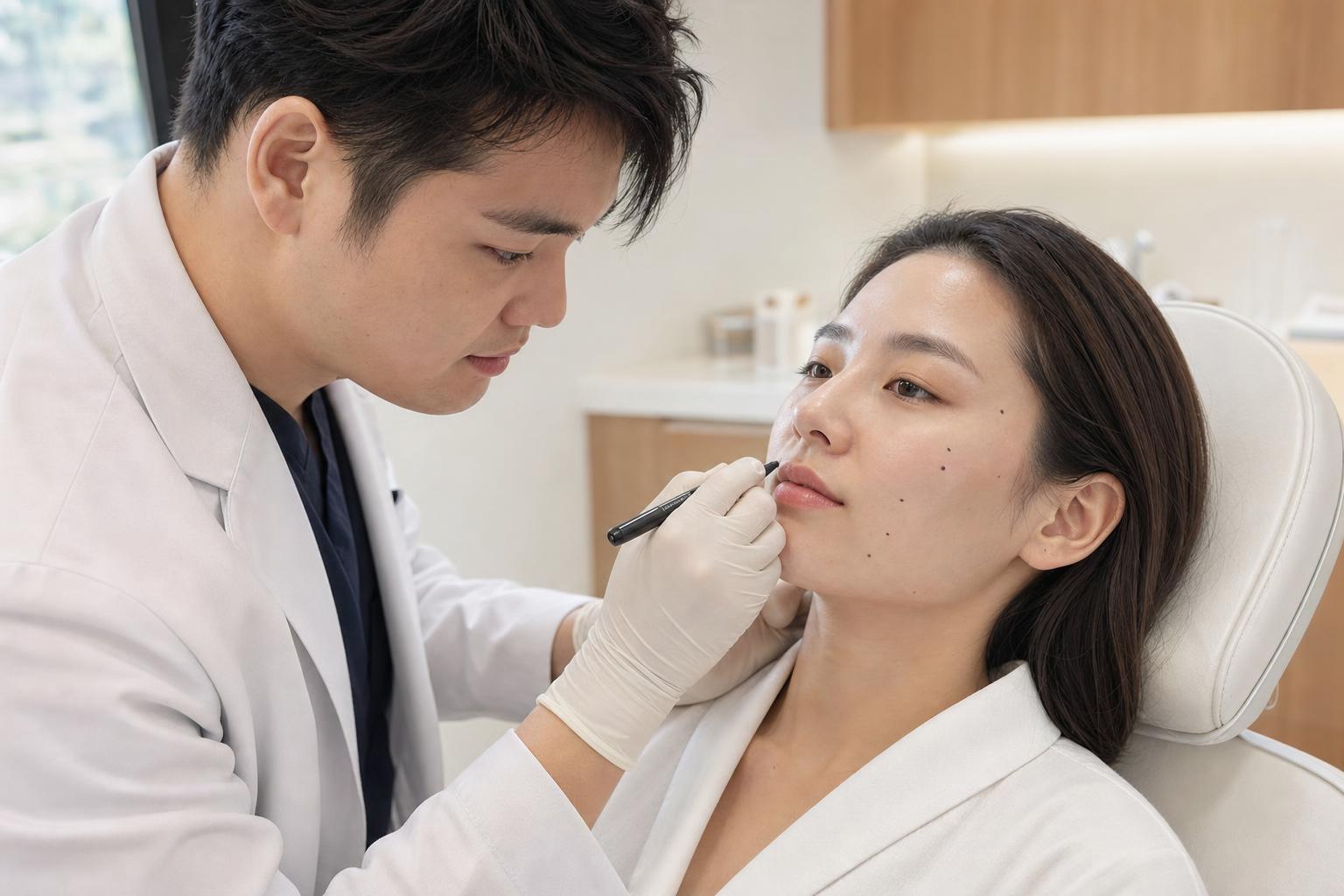 Filler being performed at HERA Clinic in Gangnam, Seoul