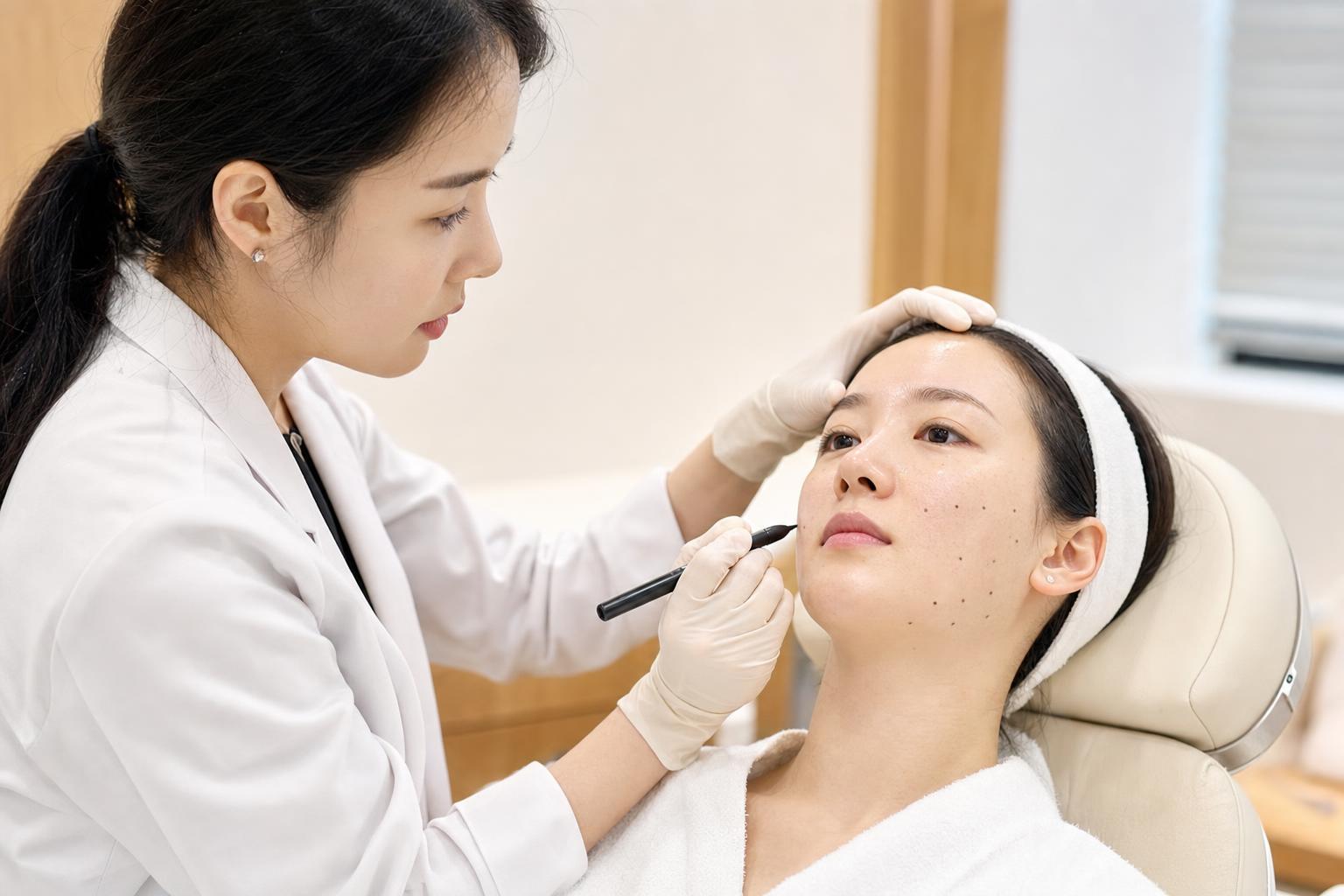 Filler being performed at HERA Clinic in Gangnam, Seoul