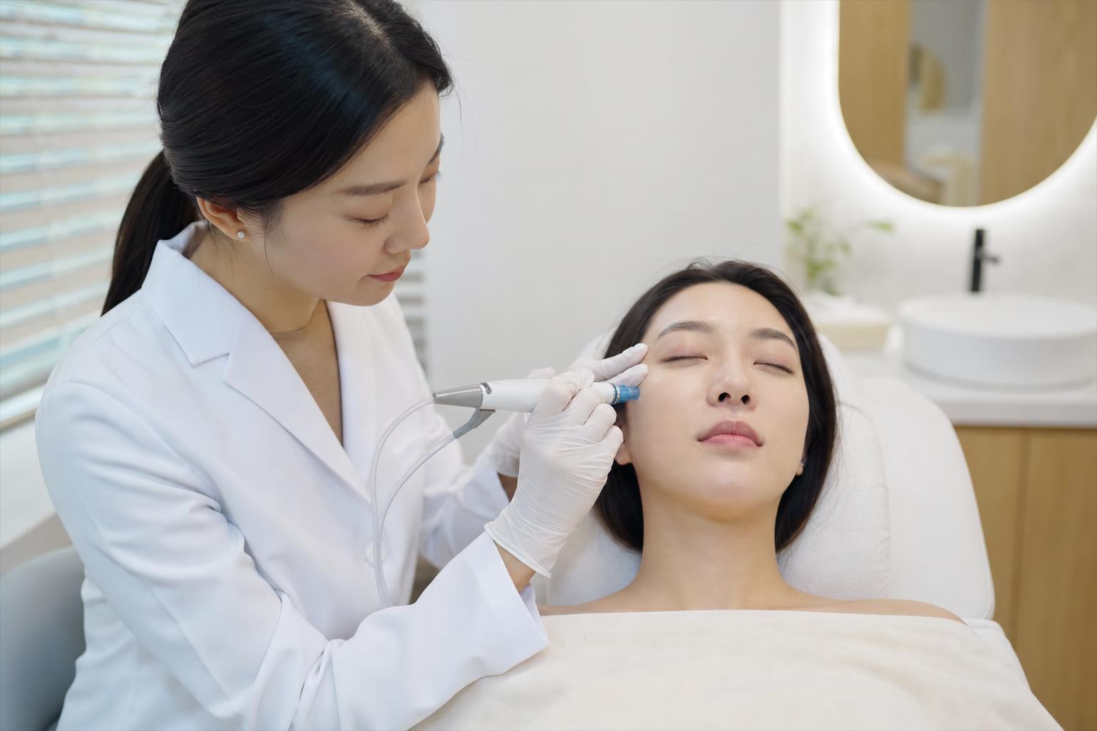 The procedure being performed at HERA Clinic in Gangnam, Seoul