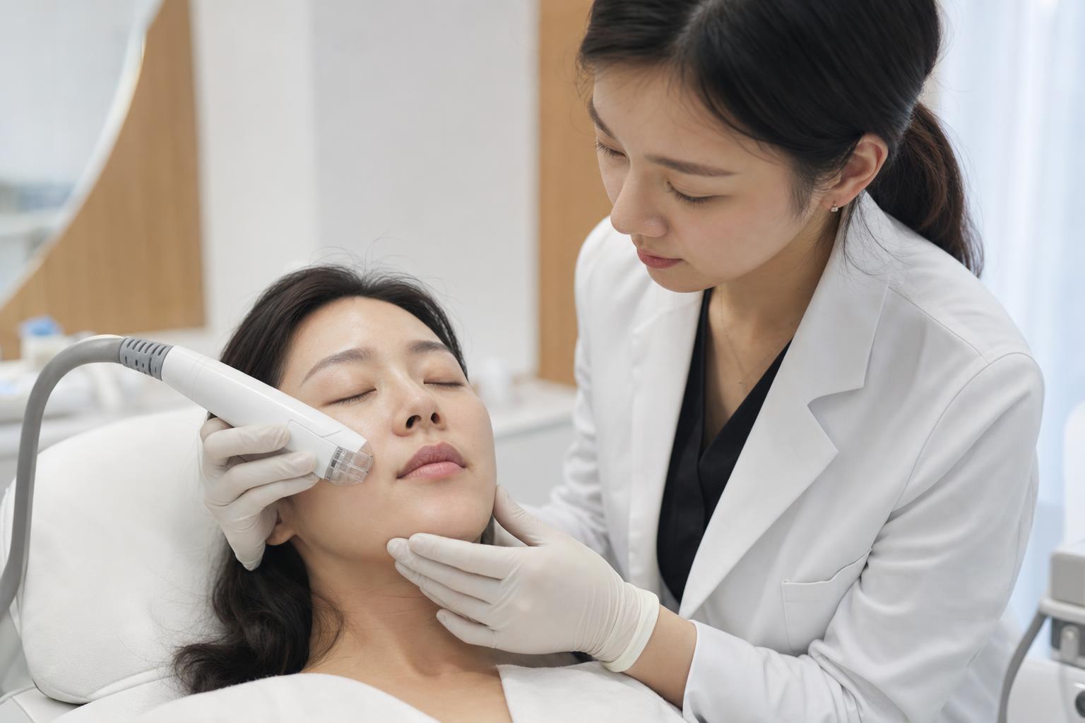 The procedure being performed at HERA Clinic in Gangnam, Seoul